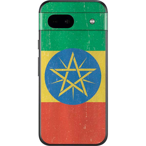 Ethiopia Flag Distressed Google Pixel 8a Skin